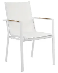 Set of 6 Garden Chairs BUSSETO Metal White