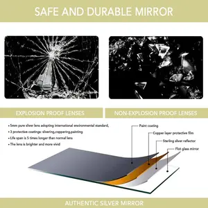 Metal Flat Mirror Gold