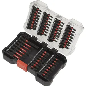 55-Piece Professional Impact Grade Power Tool Bit Set with S2 Steel Bits and Storage Case