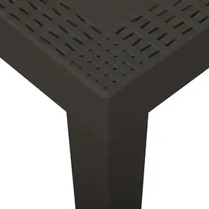 Berkfield Garden Table Anthracite 79x65x72 cm Plastic