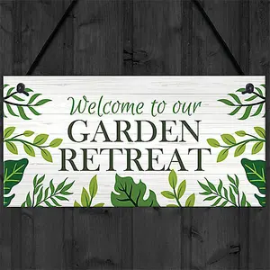 Red Ocean Garden Welcome Sign Gardening Gifts Home Decor Gifts Garden Shed Summer House