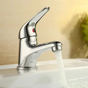 Nes Home Basin Mono Mixer Tap & Slotted Waste Bathroom Faucet Chrome