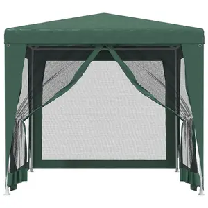 Berkfield Party Tent with 4 Mesh Sidewalls Green 2.5x2.5 m HDPE