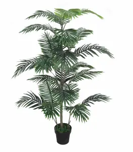 Tradala 5ft Lush Artificial Tree Palm 150cm / 5ft Tall with Real Wood Trunk - For Home Living Room Indoors