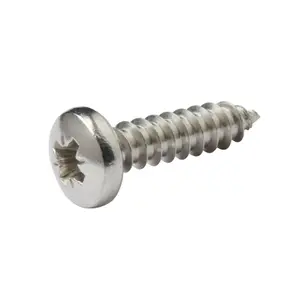 Diall Pozidriv Pan head A2 stainless steel Screw (Dia)4.8mm (L)19mm, Pack of 25