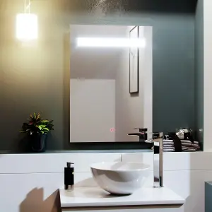 Nes Home 500mm x 700mm Bar LED Straight Corner Bathroom Mirror