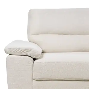 2 Seater Fabric Sofa Light Beige VOGAR