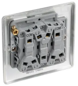 BG Brushed Steel 20A 2 way 3 gang Light Switch