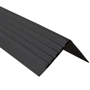 Non-slip stair  nosing rubber angle step edge PVC RDD 90cm black