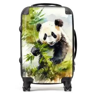 Panda Eating Bamboo Watercolour Suitcase - Cabin