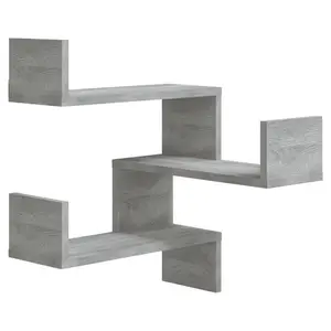 Jacolies 6 Piece Corner Shelf (Set of 2) Grey