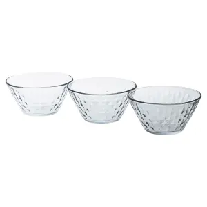 Queensway Home & Dining 12cm Diameter 12pcs Glass Dessert Ice Cream Bowls Snacks Nuts Nibbles Stacking Serving Dishes