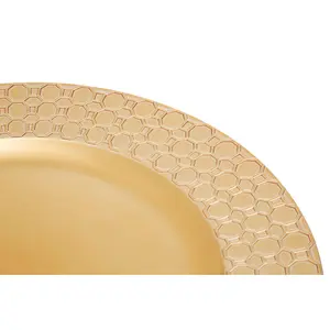 Maison by Premier Dia Gold Charger Plate With Octagon Pattern Rim