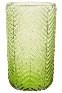 Maison by Premier Fleur Set Of Four Green Highball Glasses