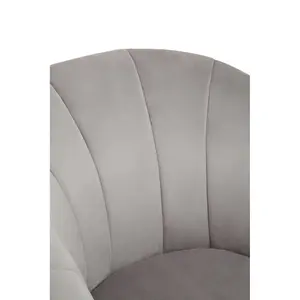 Interiors by Premier Versatile Yolanda Grey Velvet Chair, Exquisite & Cozy Desk Chair Velvet, Easy to Clean Velvet Accent Chair