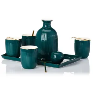 Breesha 6 Piece Coffee Set Green