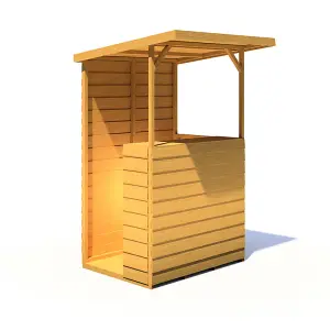 Tiki 4 x 3 Feet Garden Bar - Wood - L126.4 x W125.6 x H205.4 cm