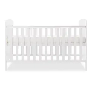 Grace Cot Bed with Foam Mattress White