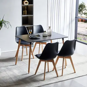 Nero 2 - Person Dining Set Black / Beech / Black