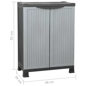 Berkfield Plastic Cabinet 68x39x92 cm