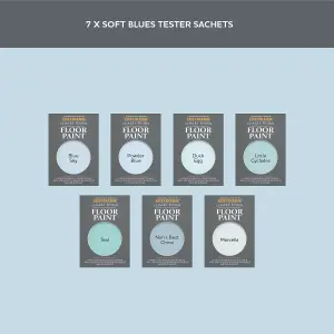 Rust-Oleum Light Blue Chalky Floor Paint Tester Samples - 10ml