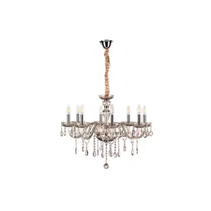 Luminosa Linda 8 Light Multi Arm Chandelier, Amber