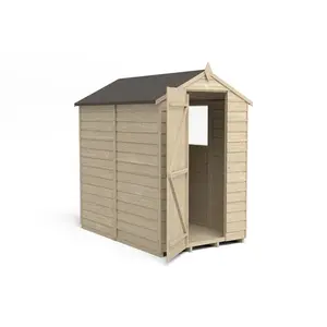 4 ft. W x 6 ft. D Solid Wood Garden Shed