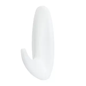 3M Command Designer Medium White Bath Hook (Holds)1.3kg, Pack of 2