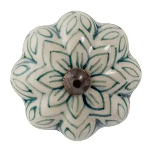 Nicola Spring - Floral Ceramic Cabinet Knob