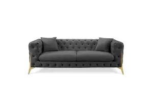 Jaguar 3-Seater Sofa Chesterfield Design Velvet