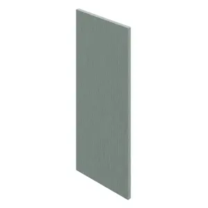 GoodHome Alpinia Matt green wood effect Matt Green Painted Wood Effect Shaker Standard Wall End panel (H)720mm (W)320mm