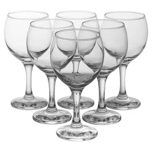 Queensway Home & Dining 16cm Height Soda Lime Glasses 290ml Bar Glassware Stemware 6pcs Set