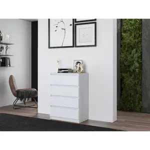 Tonya 4 Drawer 70Cm W Chest Of Drawers White