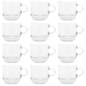 Cozy Stacking Glass Espresso Cups - 90ml - Pack of 12