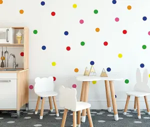 Multicolour Polka Dot Rainbow Wall Stickers