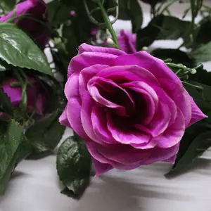 Best Artificial 7ft Light Purple Silk Rose Garland decoration - perfect from home, office or events