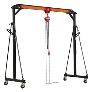 Sealey Portable Lifting Gantry Crane Adjustable 1 Tonne & Hoist Combo SG1000KIT