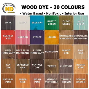 Wood Stain Dye TRUFFLE BROWN, Water Based, Non Toxic, Interior Use 1ltr