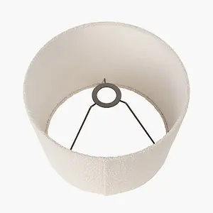 White Boucle Tapered Lampshade