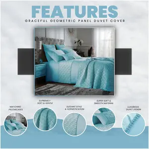 Toman Polyester Solid Colour Duvet Cover with Pillowcases Duck Egg / Super King Duvet Cover + 2 Standard Pillowcases