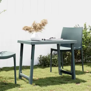 Berkfield Camping Table Green 79x56x64 cm PP Wooden Look