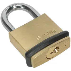 Durable 30mm Brass Padlock with 5mm Hardened Steel Shackle and 2 Keys