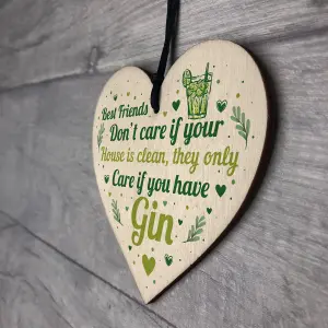 Red Ocean Handmade Gin Signs And Plaques Home Bar Wooden Heart Gift For Gin Lovers Funny Friendship Gift For Women