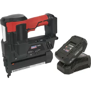 20V Cordless Nail / Staple Gun & Li-Ion Battery - 18 Gauge x 50mm Nails Wood Pin