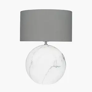 Large Marble Effect Ceramic Table Lamp