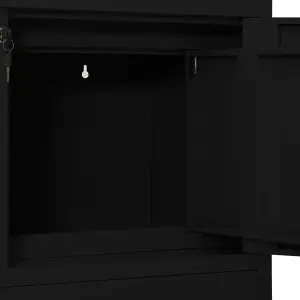 Berkfield Office Cabinet Black 90x40x102 cm Steel