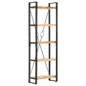 Berkfield 5-Tier Bookcase 60x30x180 cm Solid Mango Wood