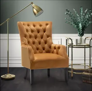 Velvet Gold Gabriella Accent Chair