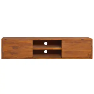 Berkfield Wall-mounted TV Cabinet 135x30x30 cm Solid Teak Wood