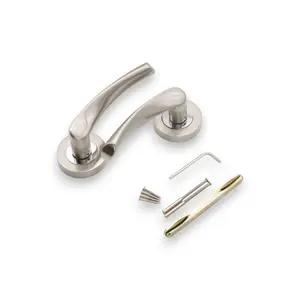 Mercury Lever Door Handle Satin Chrome/Polished Chrome